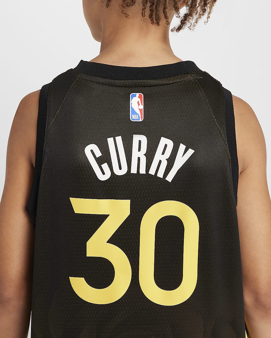 Stephen Curry Golden State Warriors City Edition Older Kids Nike Dri FIT NBA Swingman Jersey. Nike UK